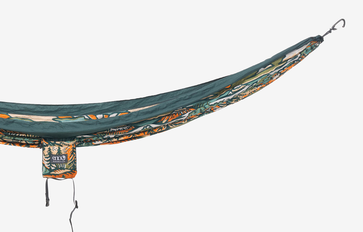 Giving Back hammock with a pattern on a white background