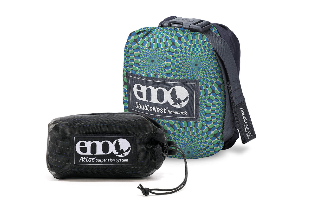 ENO DoubleNest Hammock Print + Atlas Straps Bundle