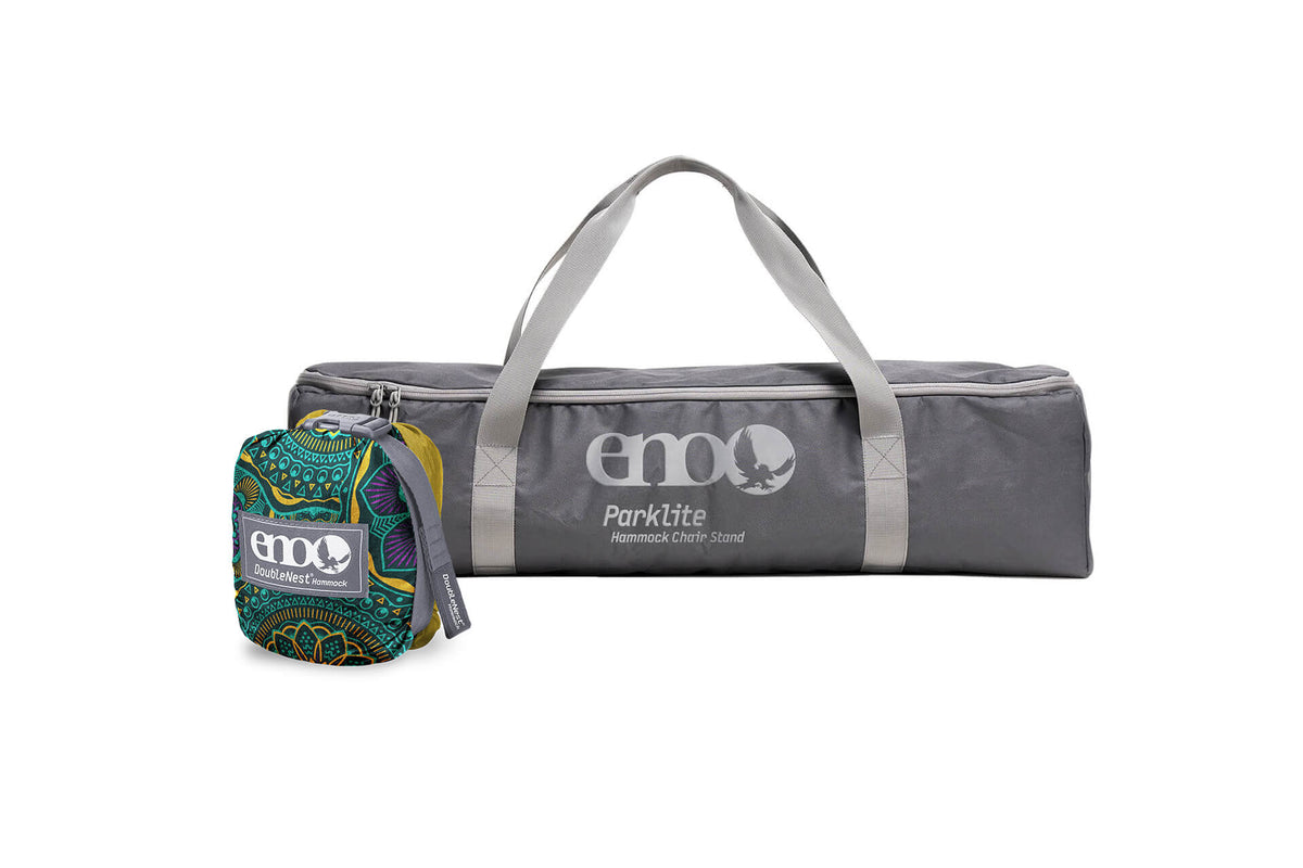 ENO DoubleNest Hammock Print + Parklite Stand Bundle