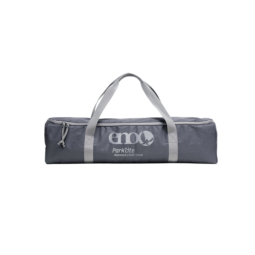 Gif animation depicting a variety of different ENO hammock stand carrying cases. 