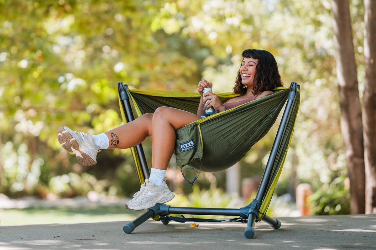 ENO DoubleNest Hammock + Parklite Stand Bundle