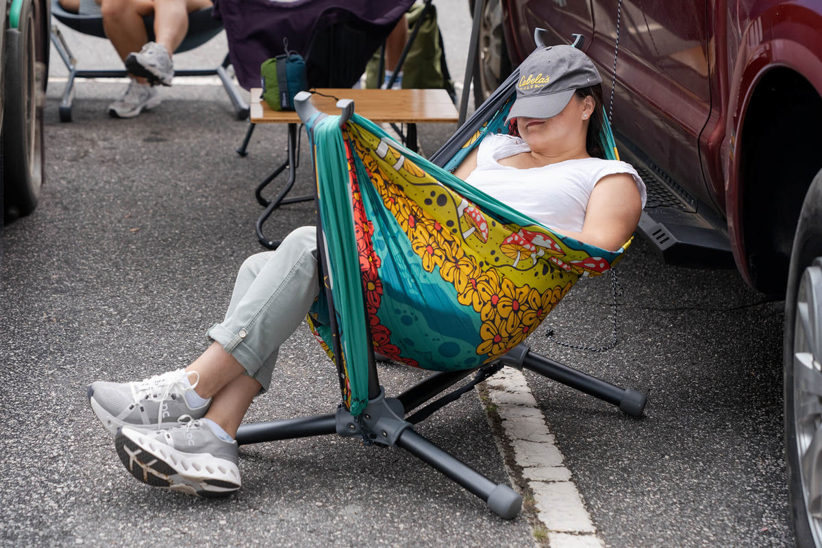 ENO DoubleNest Hammock Print + Parklite Stand Bundle