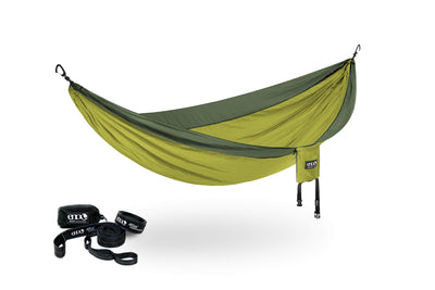 ENO Melon/Olive SingleNest Hammock + Atlas Straps Bundle